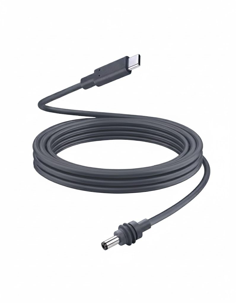 Starlink Mini Power Cable 10FT USB-C to DC5521, Waterproof Outdoor Cable for Satellite Internet,20AWG Heavy Duty 20V Cord with Surge Protection&IP68 Rating, Suitable for RVs, Camping, Off-Roading