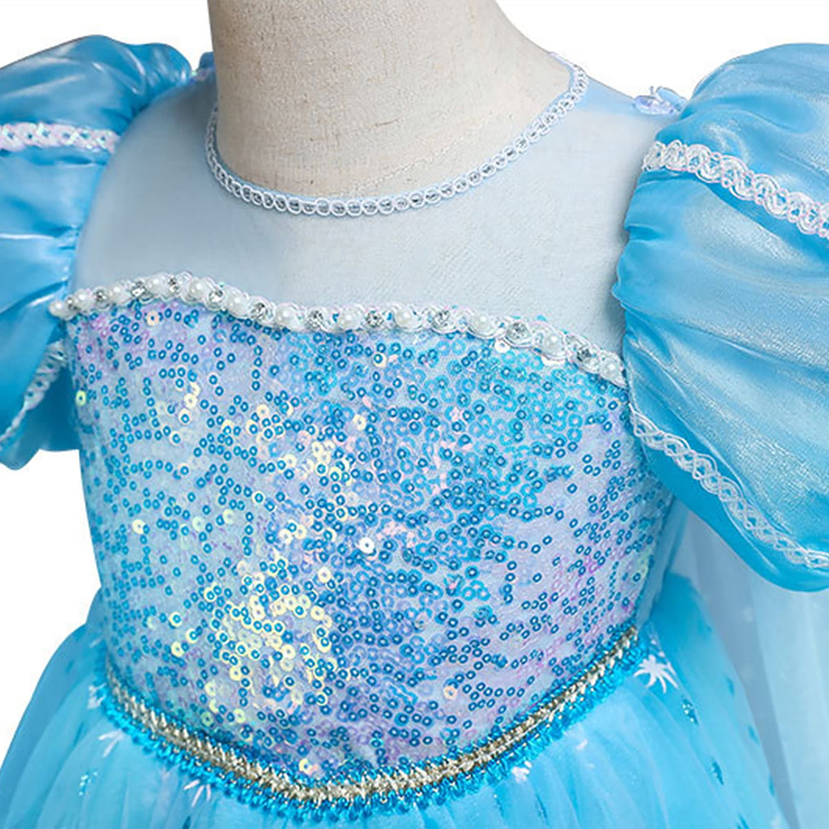 KAWELL Blue Princess Dresses Costume Clothe up Party Halloween Christmas