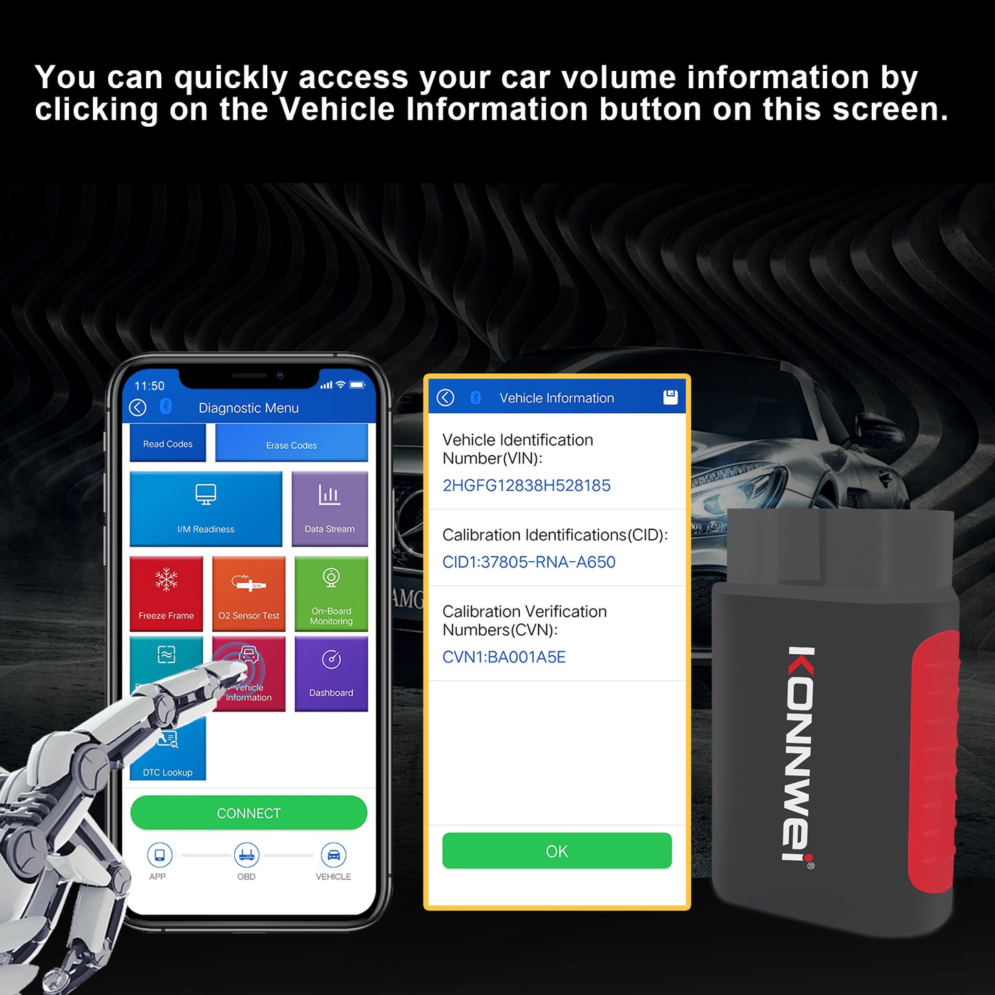 KONNWEI KDIAG Bluetooth 5.0 Full System OBD2 Scanner | 31+ Reset Functions | iOS & Android