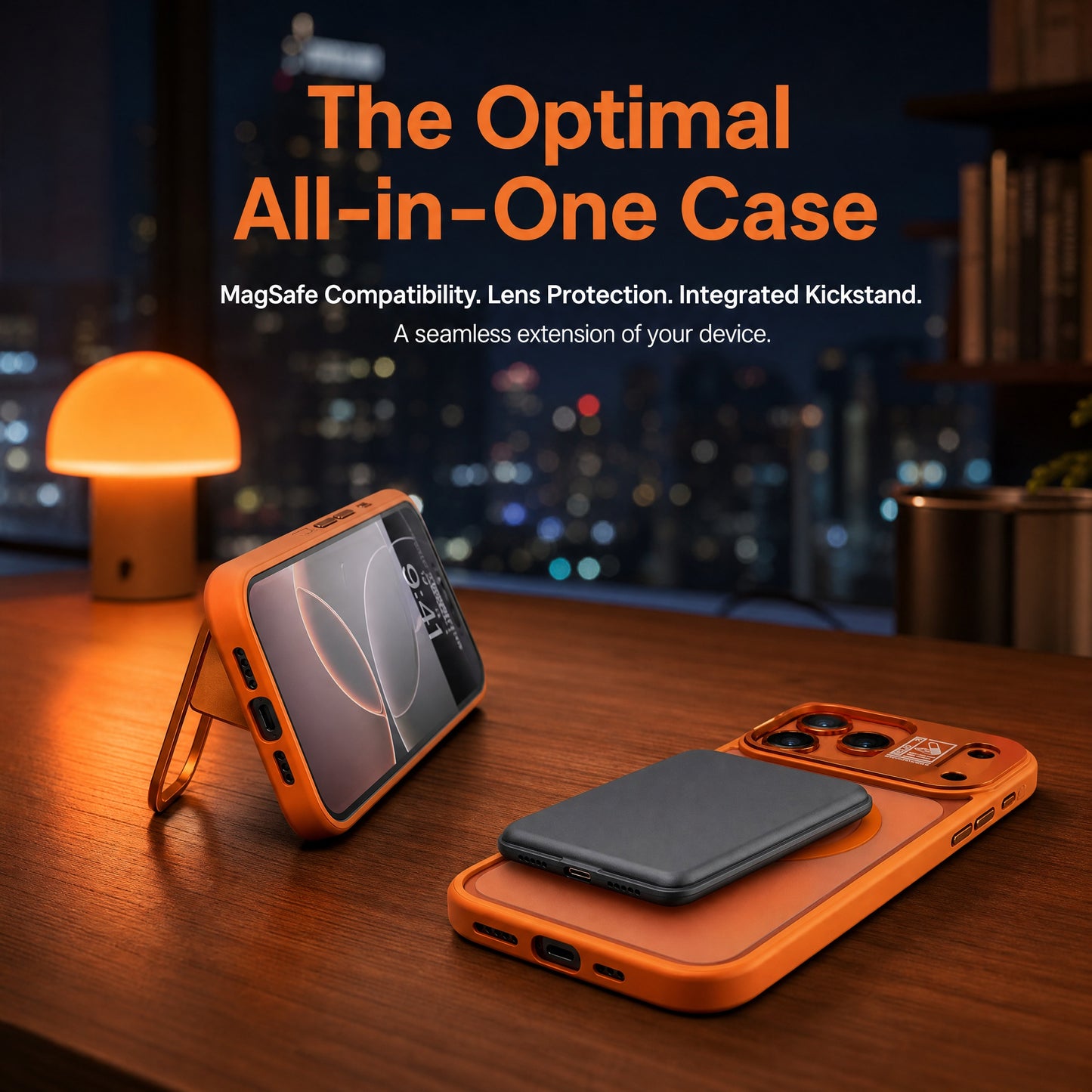For iPhone 17 Pro Max Clear Case with Stand | MagSafe Compatible | Military-Grade Drop Protection