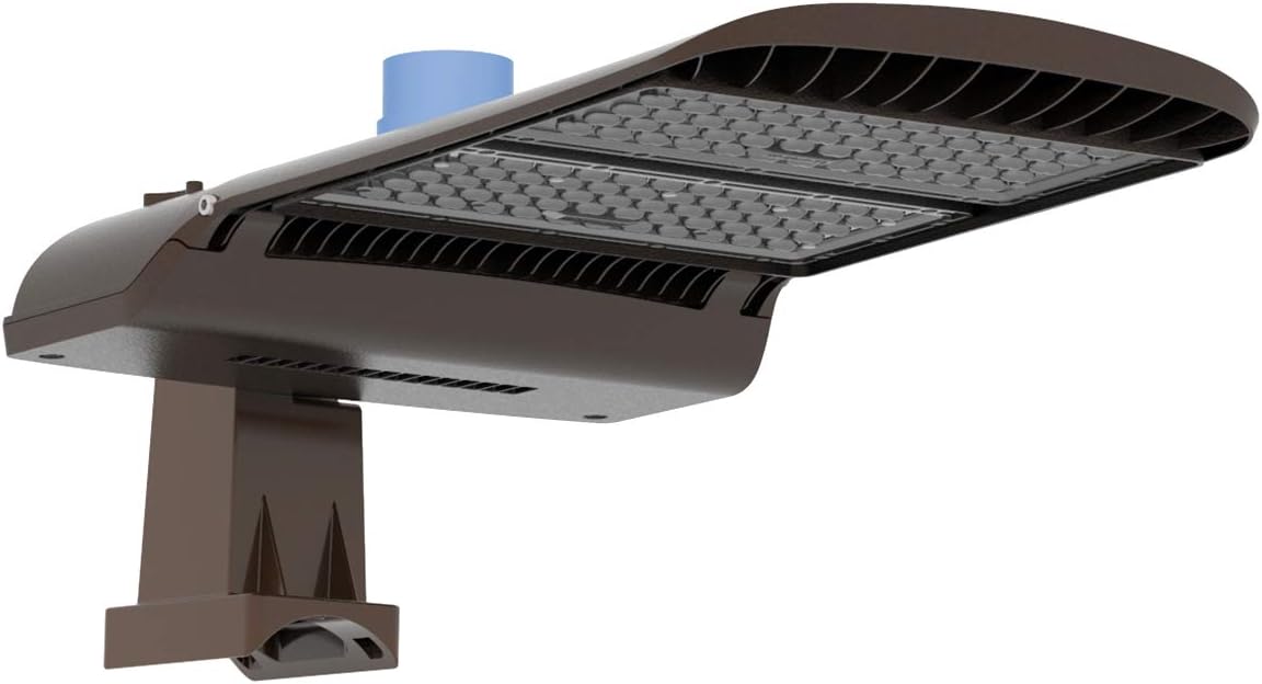 KAWELL 100W LED Parking Lot Light - 13000LM Square Pole Mount with Optional Photocell 5000K