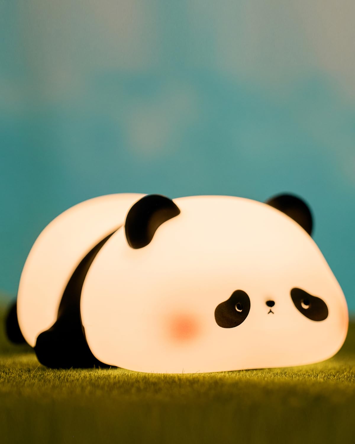 Cute Panda Night Light for Kids | Soft Silicone, 3-Level Dimmable, Nursery Lamp