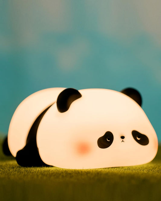 Cute Panda Night Light for Kids | Soft Silicone, 3-Level Dimmable, Nursery Lamp
