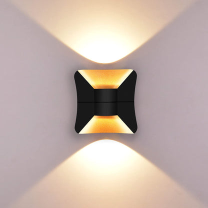 Kawell Creative 10W Modern LED Wall Sconces Up Down Waterproof IP65 LED Wall Light Art Decor LED Wall Lamp Indoor Outdoor for Bedroom Bathroom Living Room Corridor Stairs Porch, Warm 3000K