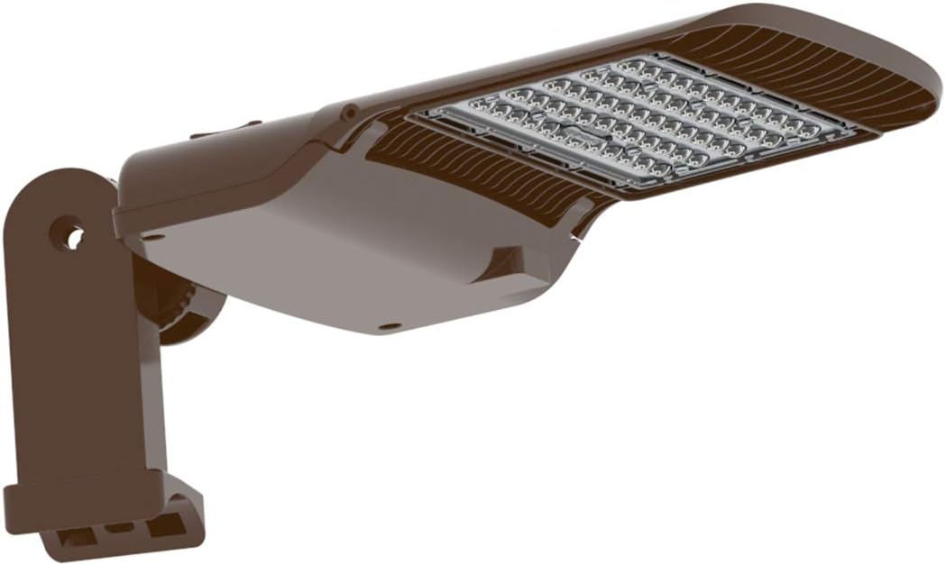 KAWELL 100W LED Parking Lot Light - 13000LM Square Pole Mount with Optional Photocell 5000K