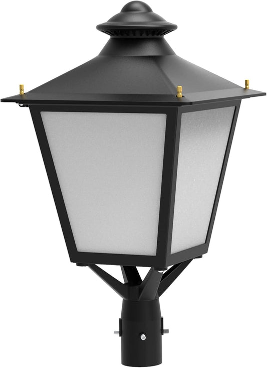KAWELL 60W LED Post Top Light with Photocell - Dusk to Dawn Outdoor Street Lamp