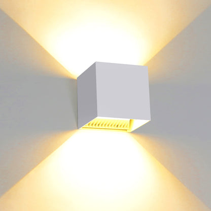 Kawell 24W Modern Wall Sconce Light LED Wall Lamp Waterproof IP65 Aluminum LED Wall Light Adjustable Beam Angle Indoor Outdoor for Bathroom Living Room Bedroom Hallway Corridor Stairs, White 3000K