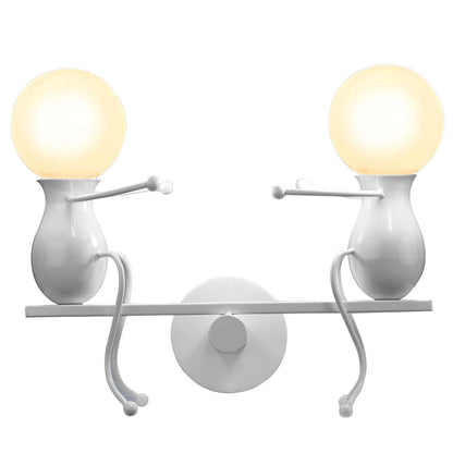 Kawell Humanoid Wall Light Fixtures Modern Wall Lamp Creative Wall Sconce Light Art Deco Max 60W E26 Base for Children Room Bedroom Bedside Living Room Stairs Hallway Restaurant Kitchen