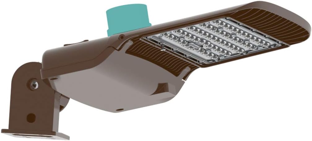 KAWELL 100W LED Parking Lot Light - 13000LM Square Pole Mount with Optional Photocell 5000K