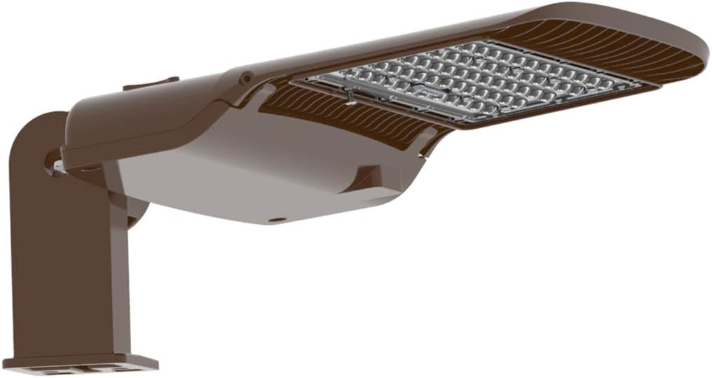 KAWELL 100W LED Parking Lot Light - 13000LM Square Pole Mount with Optional Photocell 5000K