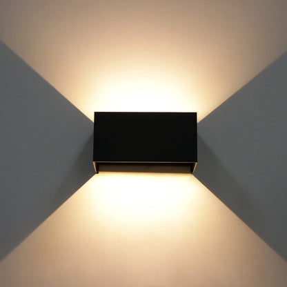 Kawell 12W Modern Wall Light LED Wall Sconce Up Down Adjustable Beam Angle Aluminum Wall Lamp LED Indoor Outdoor Waterproof IP65 for Bedroom Bathroom Corridor Living Room Stairs Hallway, White 3000K