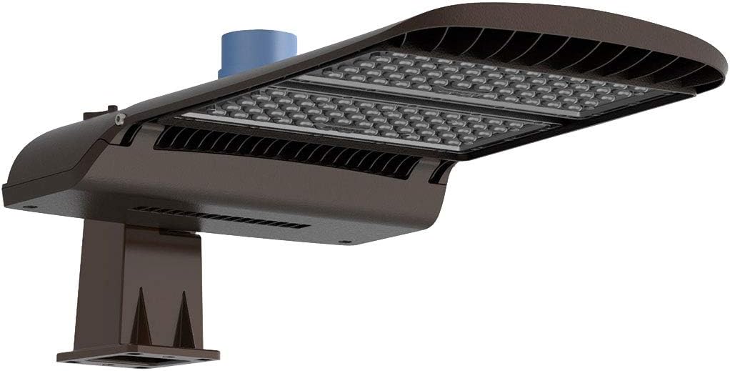 KAWELL 100W LED Parking Lot Light - 13000LM Square Pole Mount with Optional Photocell 5000K