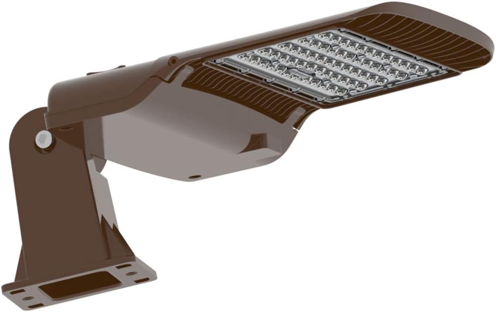 KAWELL 100W LED Parking Lot Light - 13000LM Square Pole Mount with Optional Photocell 5000K