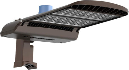 KAWELL 100W LED Parking Lot Light - 13000LM Square Pole Mount with Optional Photocell 5000K