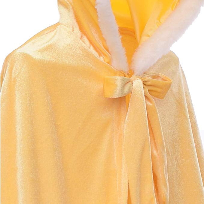 KAWELL Princess Full Length Girls Cloaks Blue Halloween Costume Capes for Child 3-12 Years