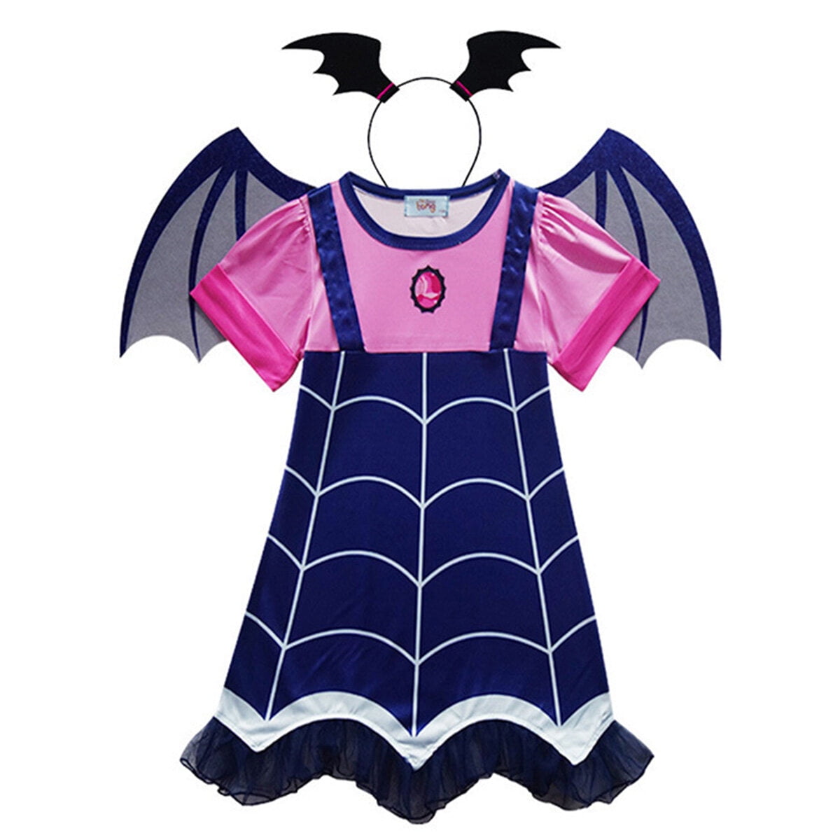 Girls Vampirina Costume Outfit Halloween Dress up Toddler Baby Christmas Cosplay Outfit Child Party Dresses