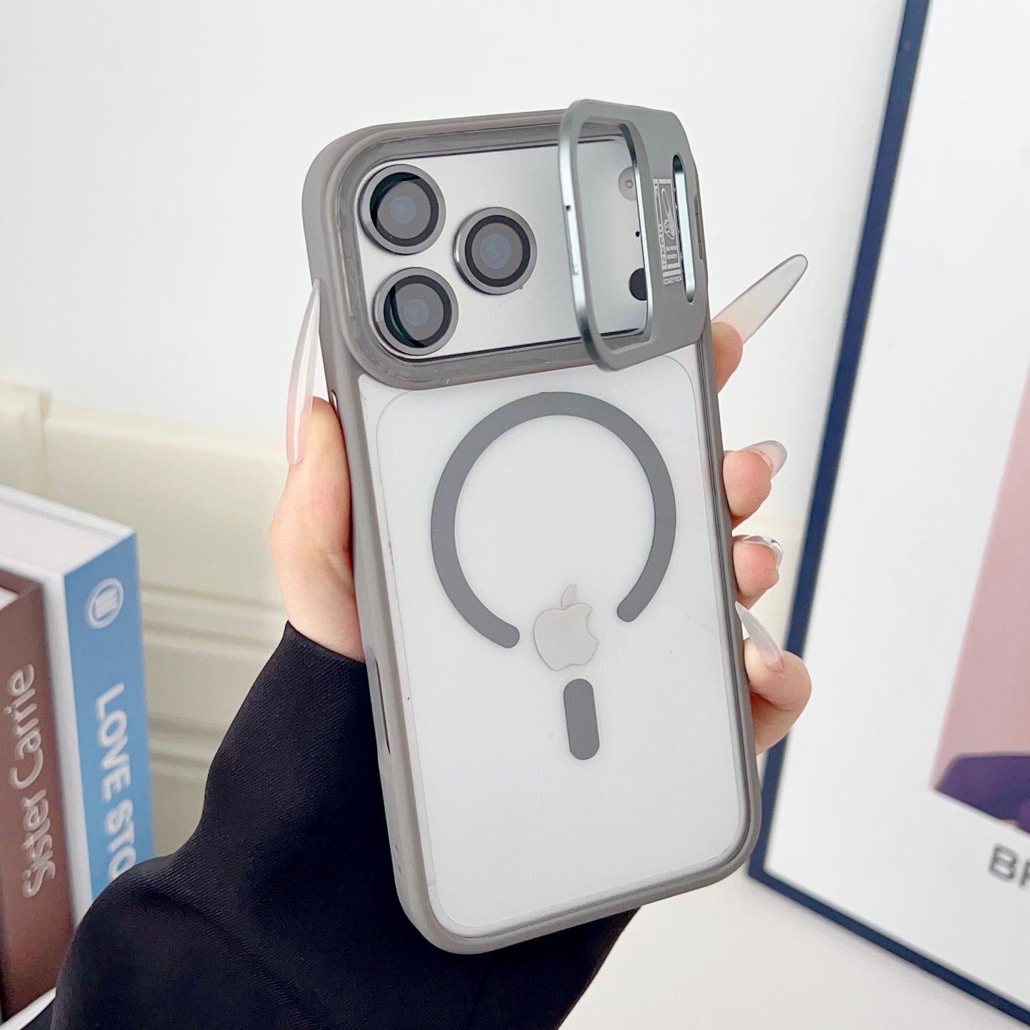 For iPhone 17 Pro Max Clear Case with Stand | MagSafe Compatible | Military-Grade Drop Protection