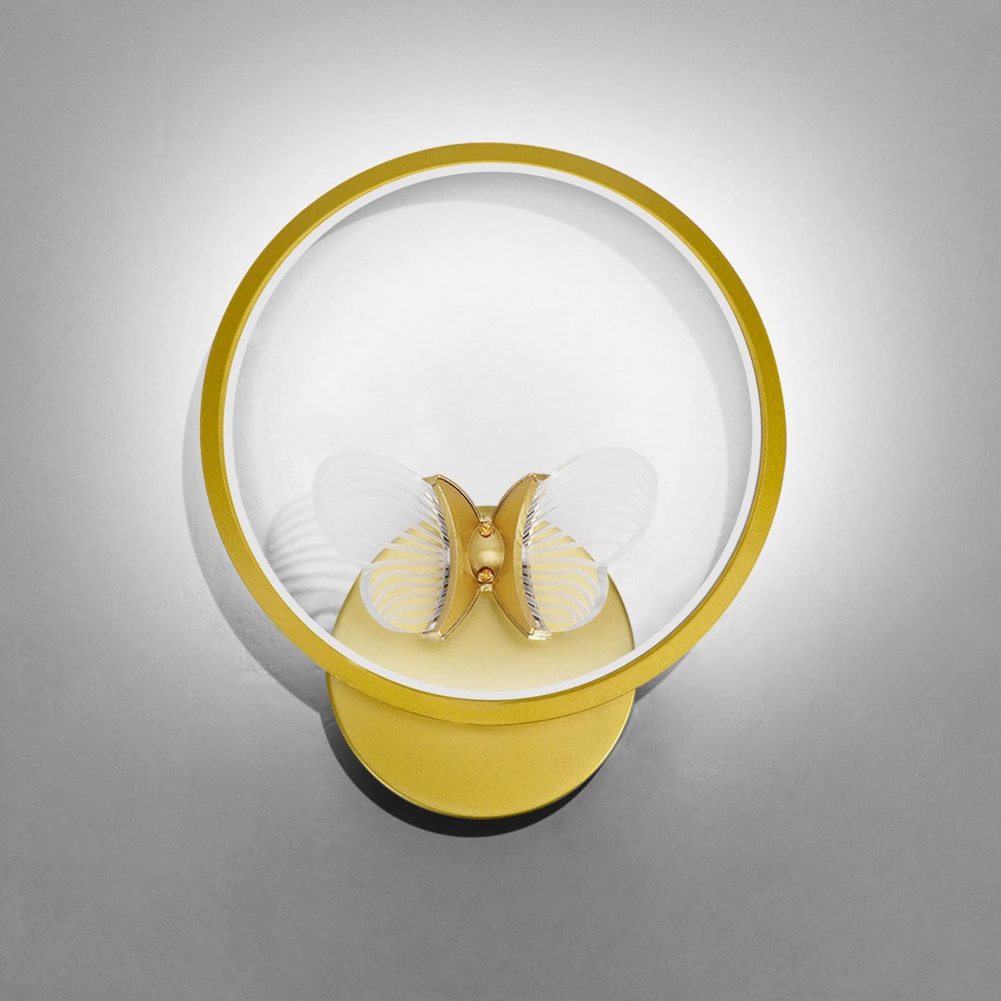 KAWELL Butterfly Wall Sconce 16W LED - Modern Decorative Wall Light Fixture with Illuminated Butterfly Design for Bedroom & Living Room