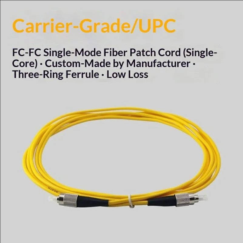 10Pcs 5m FC / UPC to FC / UPC Single Mode Simplex Fiber Optic Patch Cable for Fiber Network Equipment - Yellow - selling point 2