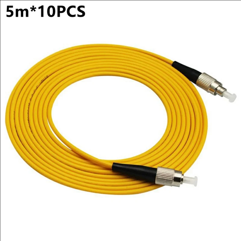10Pcs 5m FC / UPC to FC / UPC Single Mode Simplex Fiber Optic Patch Cable for Fiber Network Equipment - Yellow - scene 2