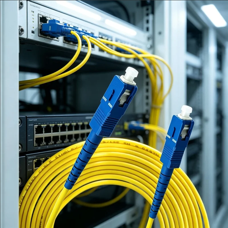 10Pcs 1.5m SC / UPC to SC / UPC Single Mode PVC Fiber Optic Patch Cable 3.0mm Outer Diameter - Yellow - selling point 2