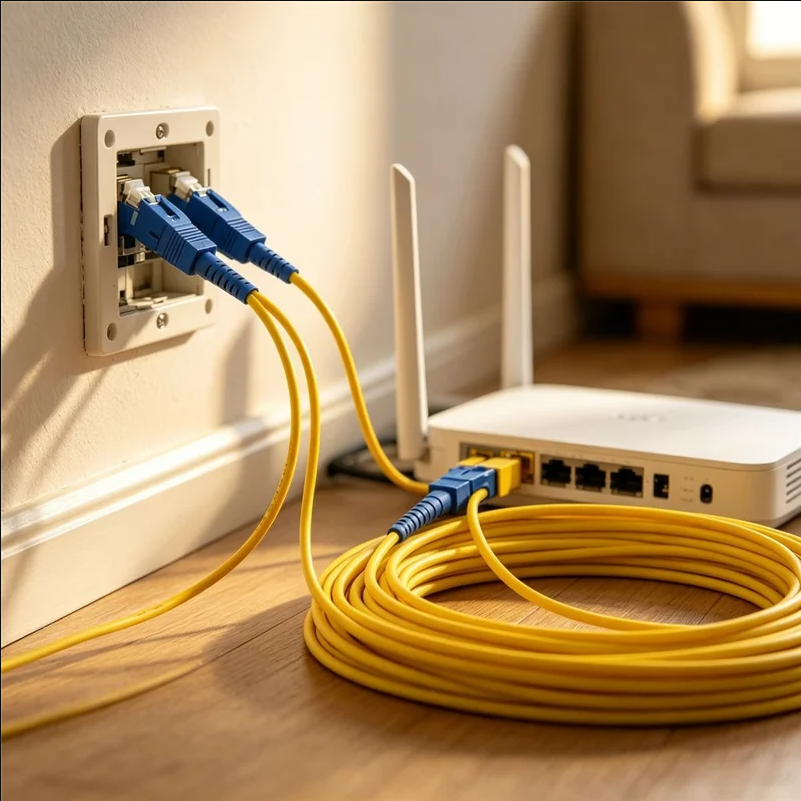 10Pcs 1.5m SC / UPC to SC / UPC Single Mode PVC Fiber Optic Patch Cable 3.0mm Outer Diameter - Yellow - scene 2