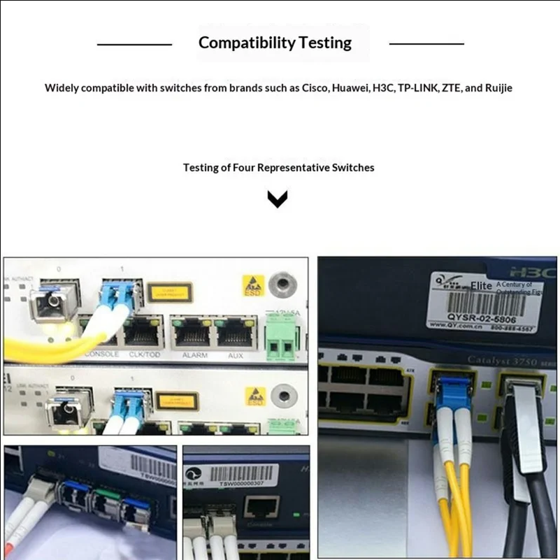 NESTONG SFP-GE-LX-SM1550 2Pcs 120KM Single Mode Dual Fiber SFP Optical Module 1550nm Dual LC - Silver - selling point 2