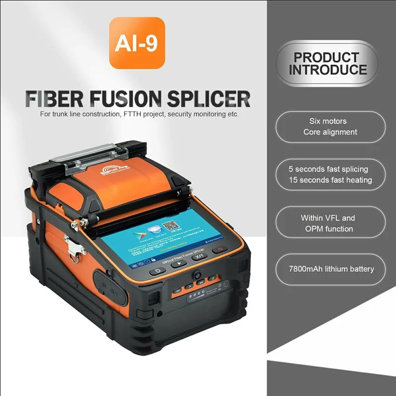 SIGNAL FIRE AI-9 Fiber Fusion Splicer 5S Splicing 15S Heating with Built-In OPM and VFL - EU Plug - selling point 1