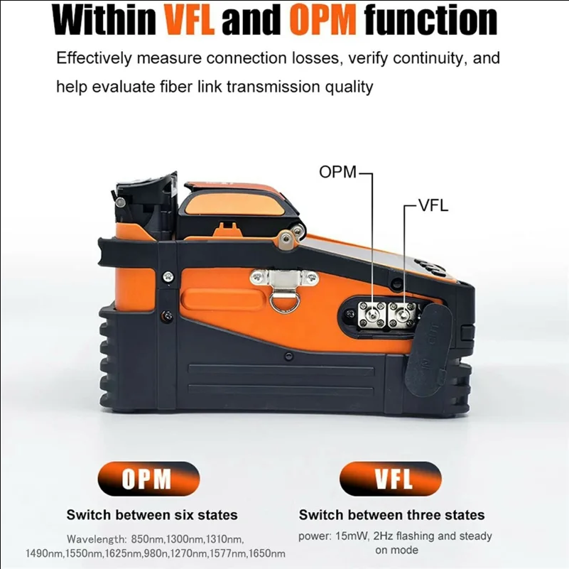 SIGNAL FIRE AI-9 Fiber Fusion Splicer 5S Splicing 15S Heating with Built-In OPM and VFL - AU Plug - selling point 2