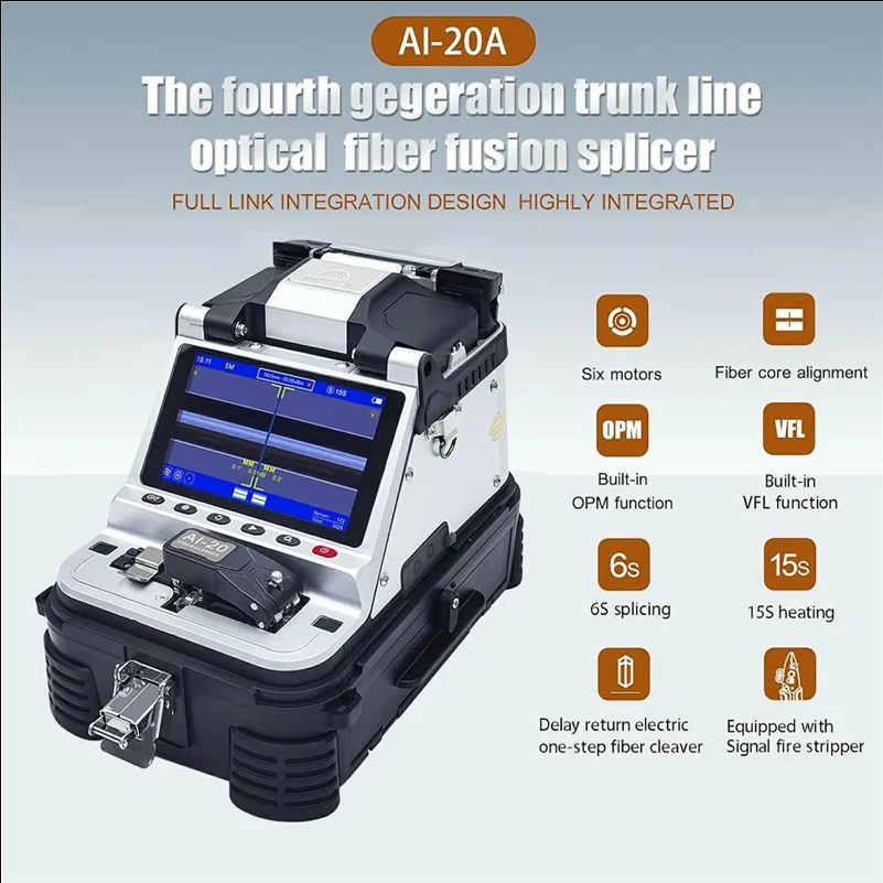 SIGNAL FIRE AI-20 Optical Fiber Fusion Splicer 6s Splicing 15s Heating Built-In OPM VFL - UK Plug - selling point 1