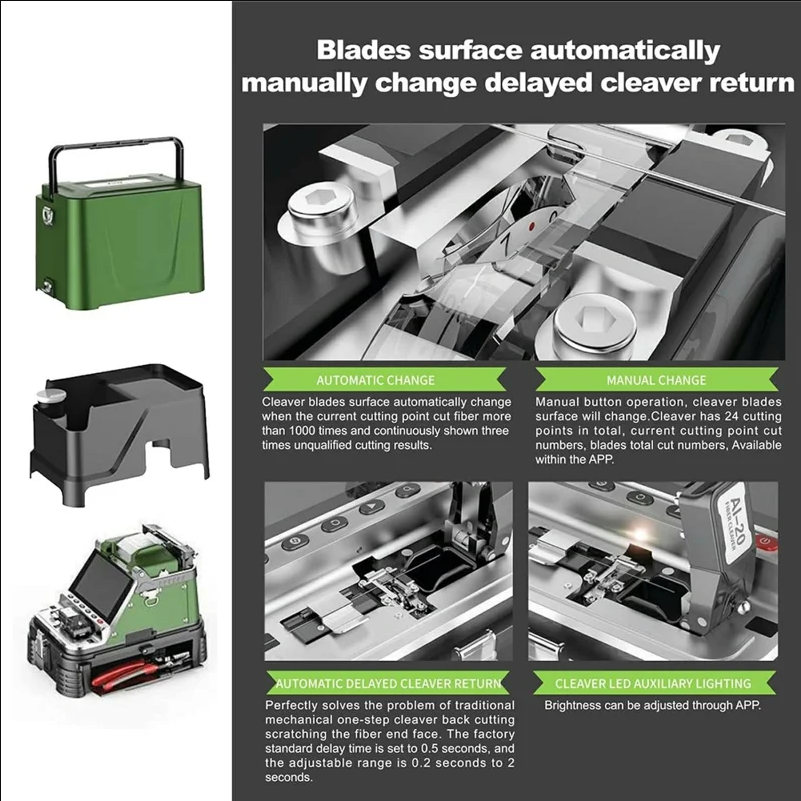 SIGNAL FIRE AI-30 5-Inch Fiber Optic Fusion Splicer 6s Splicing 15s Heating Built-In OPM VFL - AU Plug - scene 1