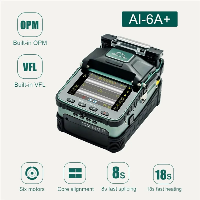 SIGNAL FIRE AI-6A+ Optical Fiber Fusion Splicer 8s Splicing 18s Heating OPM VFL - US Plug - selling point 1