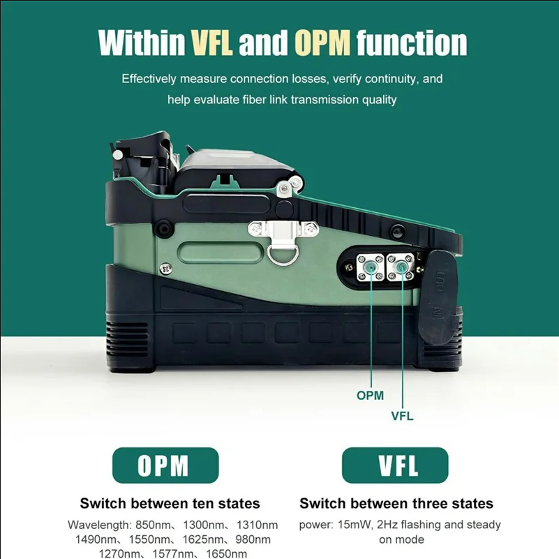 SIGNAL FIRE AI-6A+ Optical Fiber Fusion Splicer 8s Splicing 18s Heating OPM VFL - US Plug - selling point 2