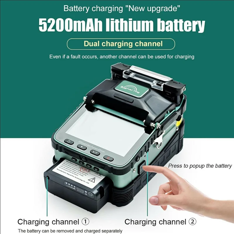 SIGNAL FIRE AI-6A+ Optical Fiber Fusion Splicer 8s Splicing 18s Heating OPM VFL - AU Plug - scene 1