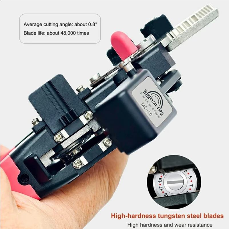 SIGNAL FIRE MC-16 3 in 1 Fiber Stripper and Cleaver 0.8 Degree 48000-Cut Tungsten Steel Blade - selling point 2
