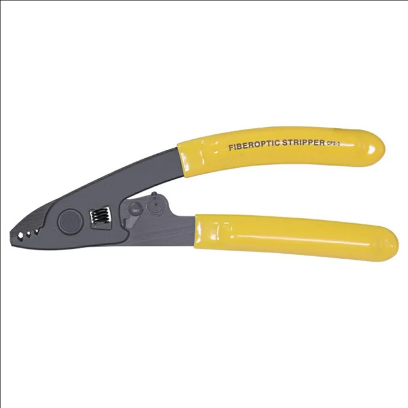Three-Jaw Fiber Optic Coating Stripping Pliers Auto-Locking Blade for Field Work - Yellow - selling point 2