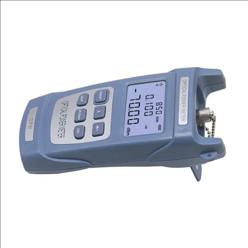 Mini Optical Power Meter LCD Display 850-1625nm 2.5mm FC SC ST Fiber Tester (without Battery) - Grey Blue - selling point 2