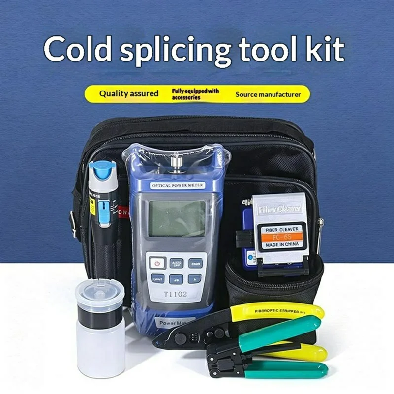 FTTH Fiber Optic Tool Kit with Optical Power Meter and Visual Fault Locator for Cold Splicing (without Battery) - scene 1