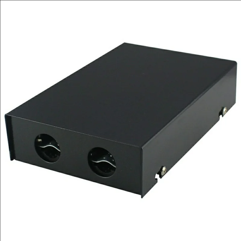 4-Port SC Fiber Optic Termination Box 0.6-0.8mm Cold Rolled Steel Wall Mount Splice Enclosure - Black - selling point 1