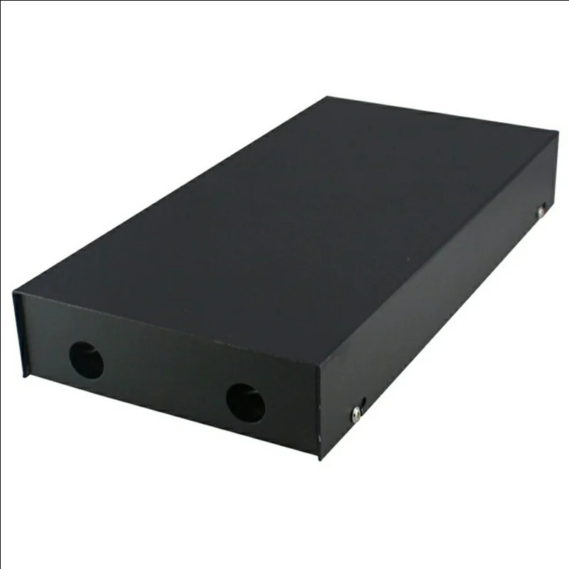 8-Port LC Duplex Fiber Optic Termination Box Cold Rolled Steel Wall Mount Splice Tray for FTTH - Black - selling point 1