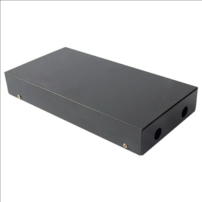 8-Port SC Fiber Optic Termination Box 0.6-0.8mm Cold Rolled Steel Wall Mount Splice Enclosure - Black - selling point 1