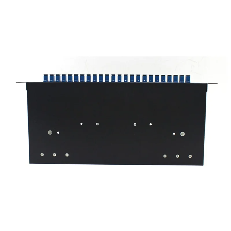 24-Port SC Fiber Optic Termination Box 0.6-0.8mm Cold Rolled Steel Wall Mount Splice Enclosure - Black - scene 2