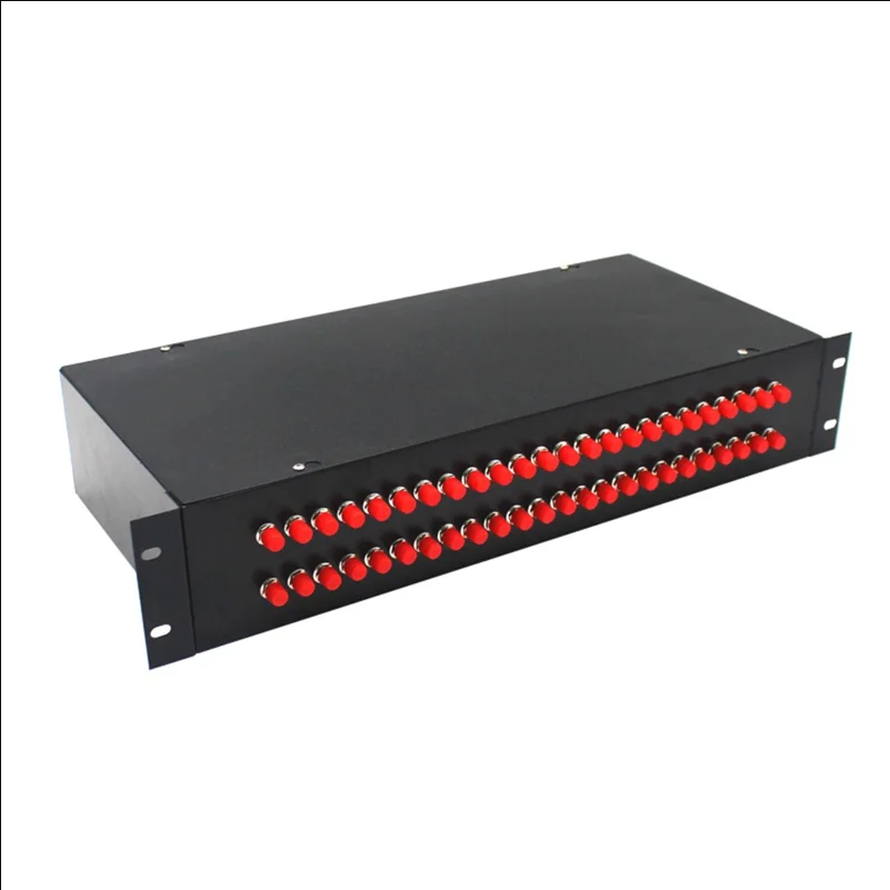 48-Port FC Fiber Optic Termination Box Cold Rolled Steel Wall Mount Splice Tray for FTTH - Black - selling point 1