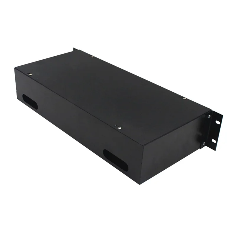 48-Port FC Fiber Optic Termination Box Cold Rolled Steel Wall Mount Splice Tray for FTTH - Black - selling point 2