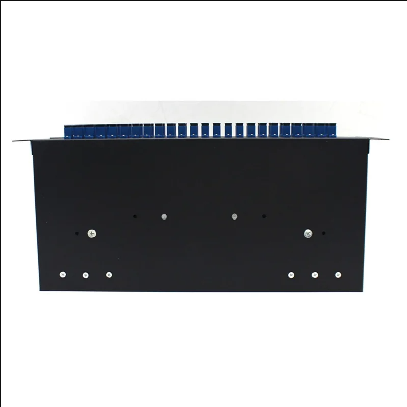 48-Port SC Fiber Optic Termination Box 0.6-0.8mm Cold Rolled Steel Wall Mount Splice Enclosure - Black - scene 1