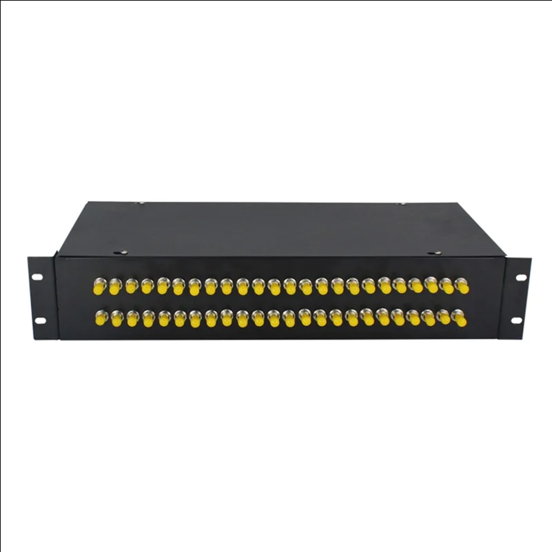 48-Port ST Fiber Optic Termination Box 0.6-0.8mm Cold Rolled Steel with Splice Tray and Pigtails - Black - selling point 1