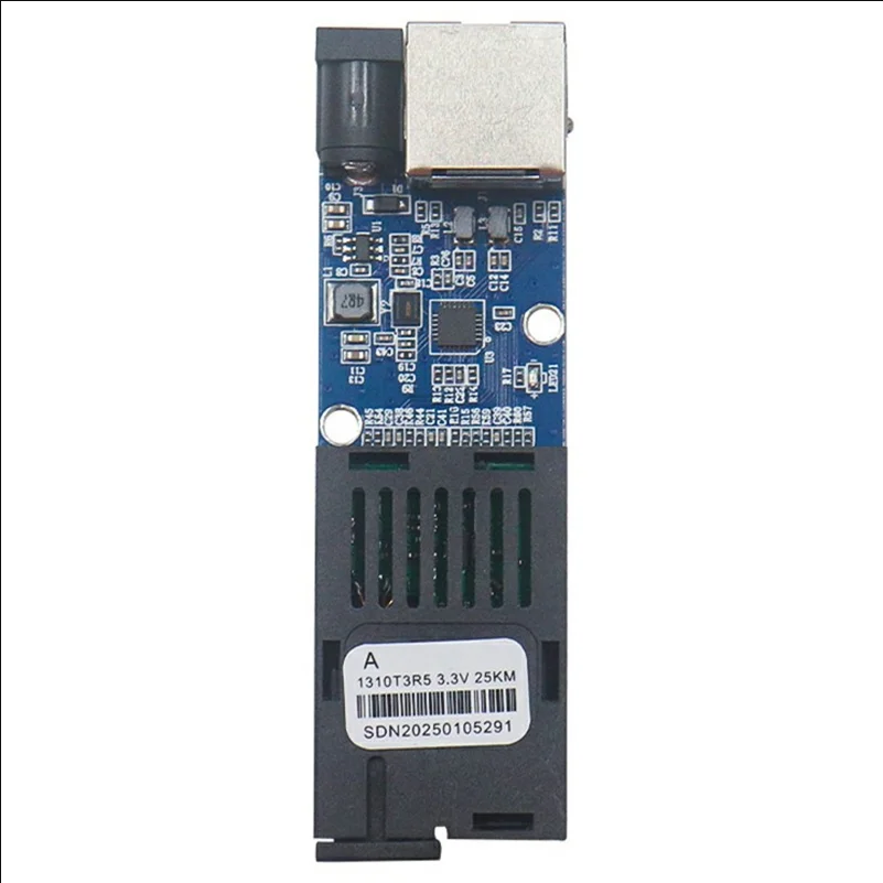100Mbps Fiber Optic Transceiver Single Mode Single Fiber 25km SC + RJ45 PCBA Board LED Indicators Converter for Network Extension Communication Monitoring - selling point 2