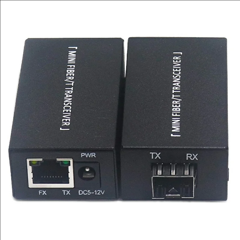 1 Pair Mini Gigabit Fiber Optic Media Converter 10 / 100 / 1000M Auto-Negotiation for Security Monitoring Data Centers Industrial Automation - EU Plug - selling point 1