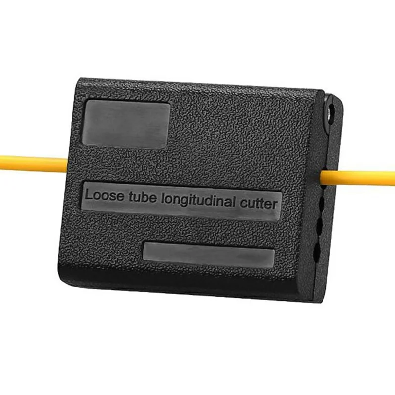 TK-K2 Ribbon Fiber Loose Tube Stripper Four Size Channels 1.5-3.3mm Premium Alloy Blades Flip-Open Housing Tool for Fiber Optic Cable Preparation - Black - scene 1