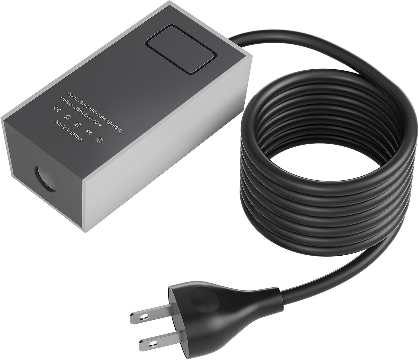 Starlink Mini AC Power Supply, Starlink Mini Extension Power Cable, Output 60W, Wall Charger Plug, Smaller Plug Footprint, 5.9FT